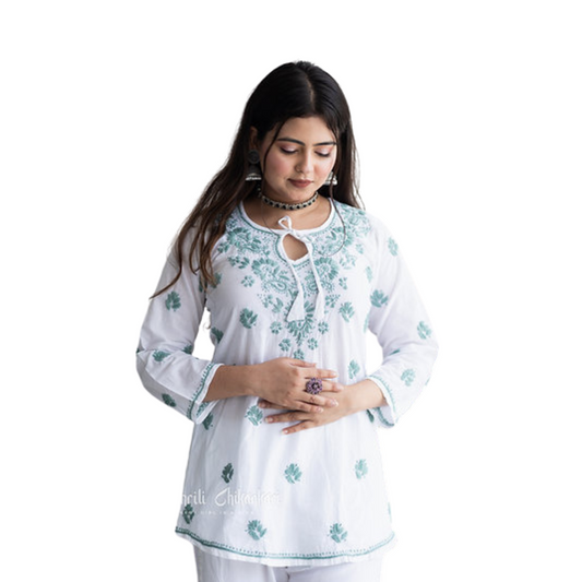 Ashra Chikan Kurti By Nakhrili Chikankari