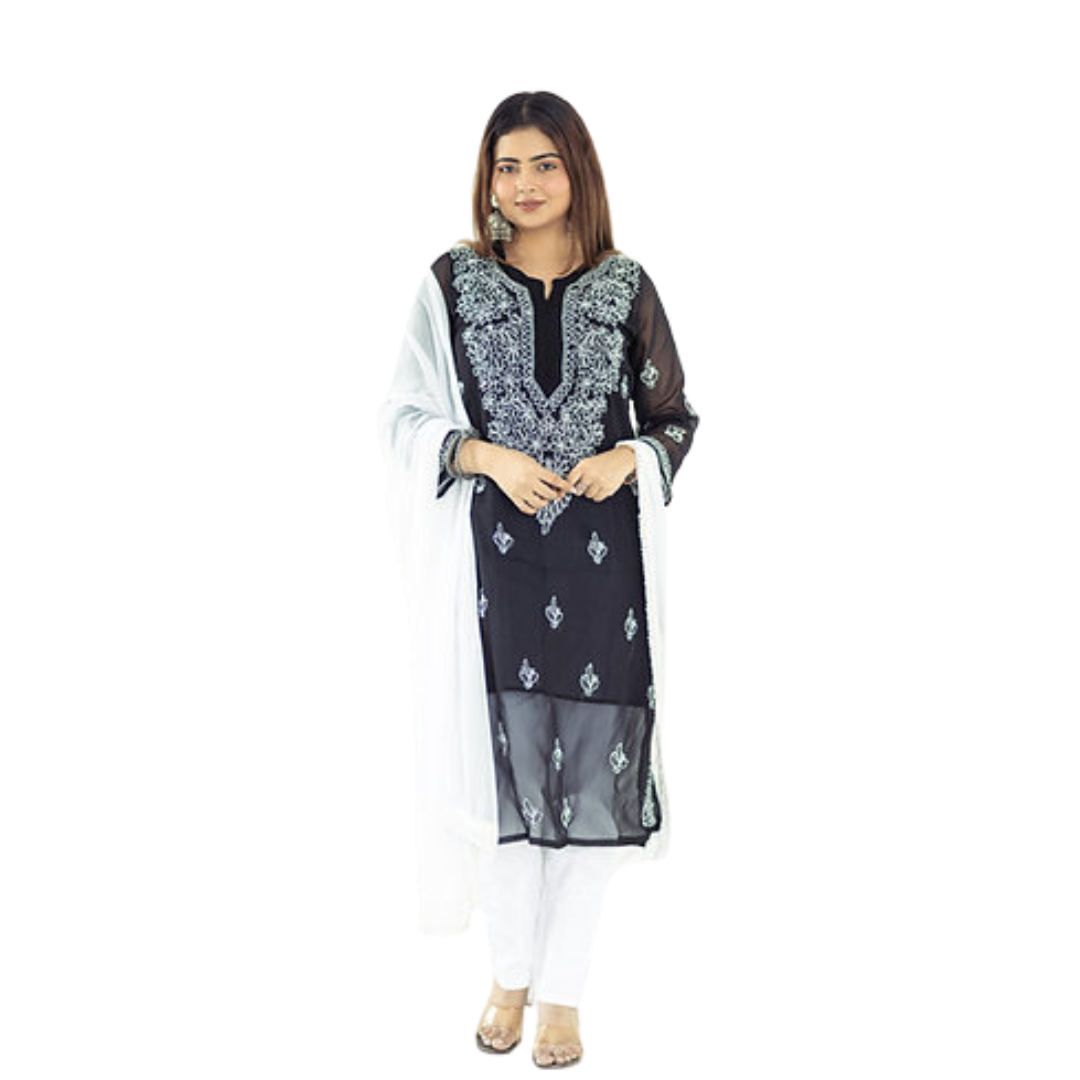 Daanya Chikankari Kurti By Nakhrili Chikankari