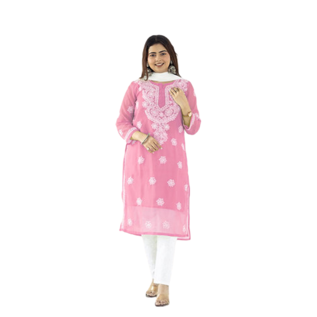 Daanya Chikankari Kurti By Nakhrili Chikankari