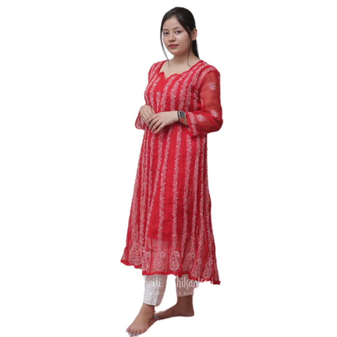 Daisha Chikan Kurti By Nakhrili Chikankari