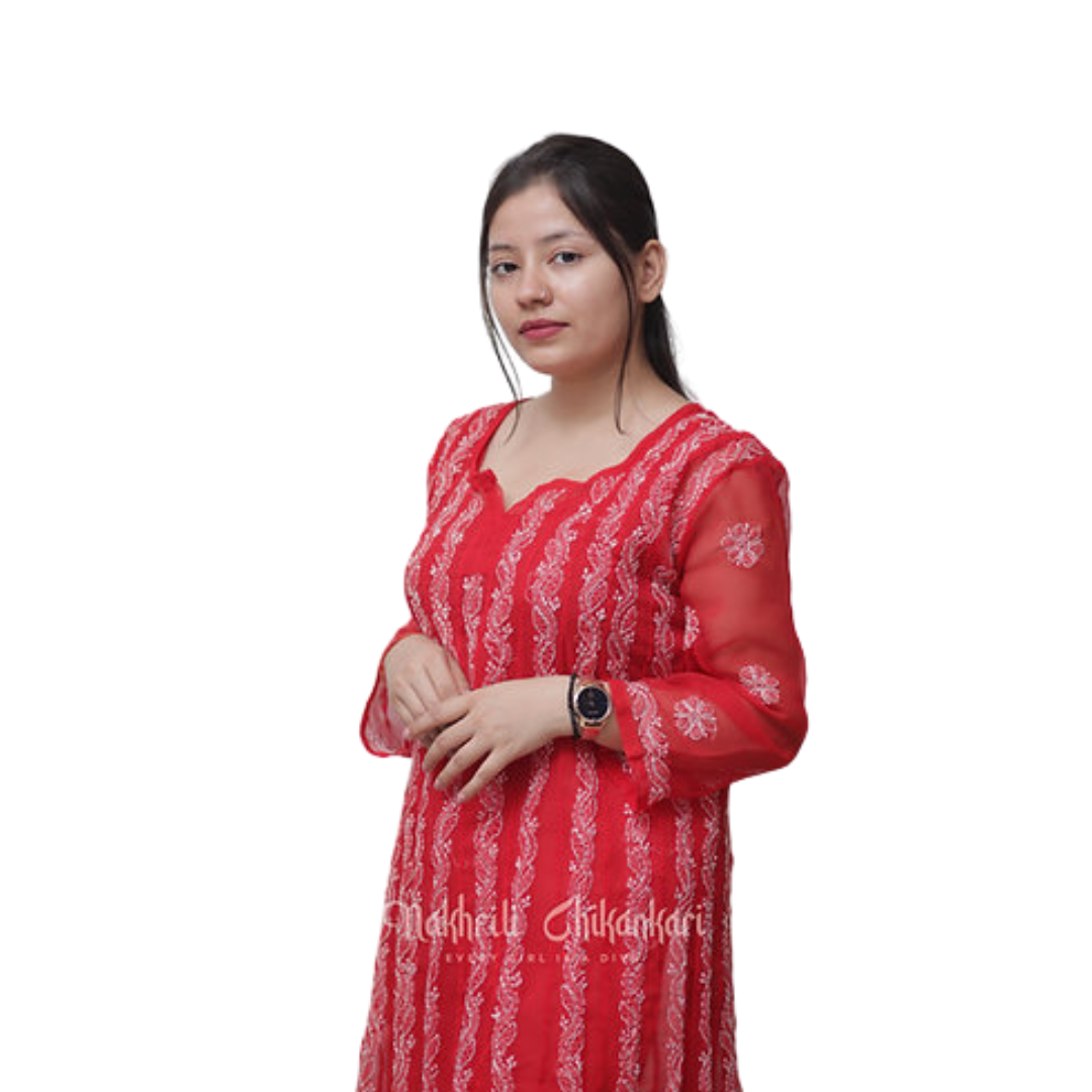 Daisha Chikan Kurti By Nakhrili Chikankari