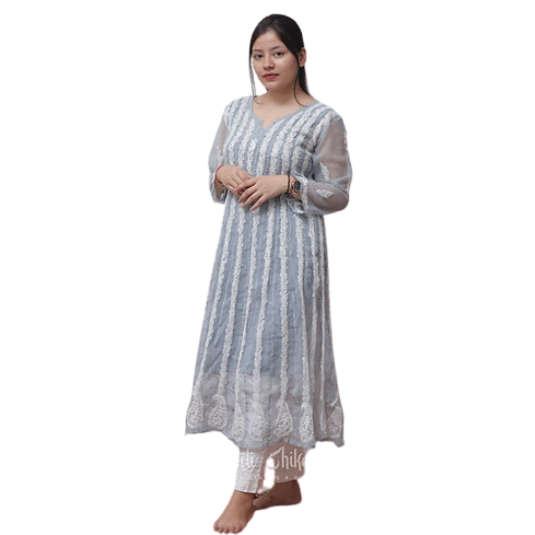 Daisha Chikan Kurti By Nakhrili Chikankari