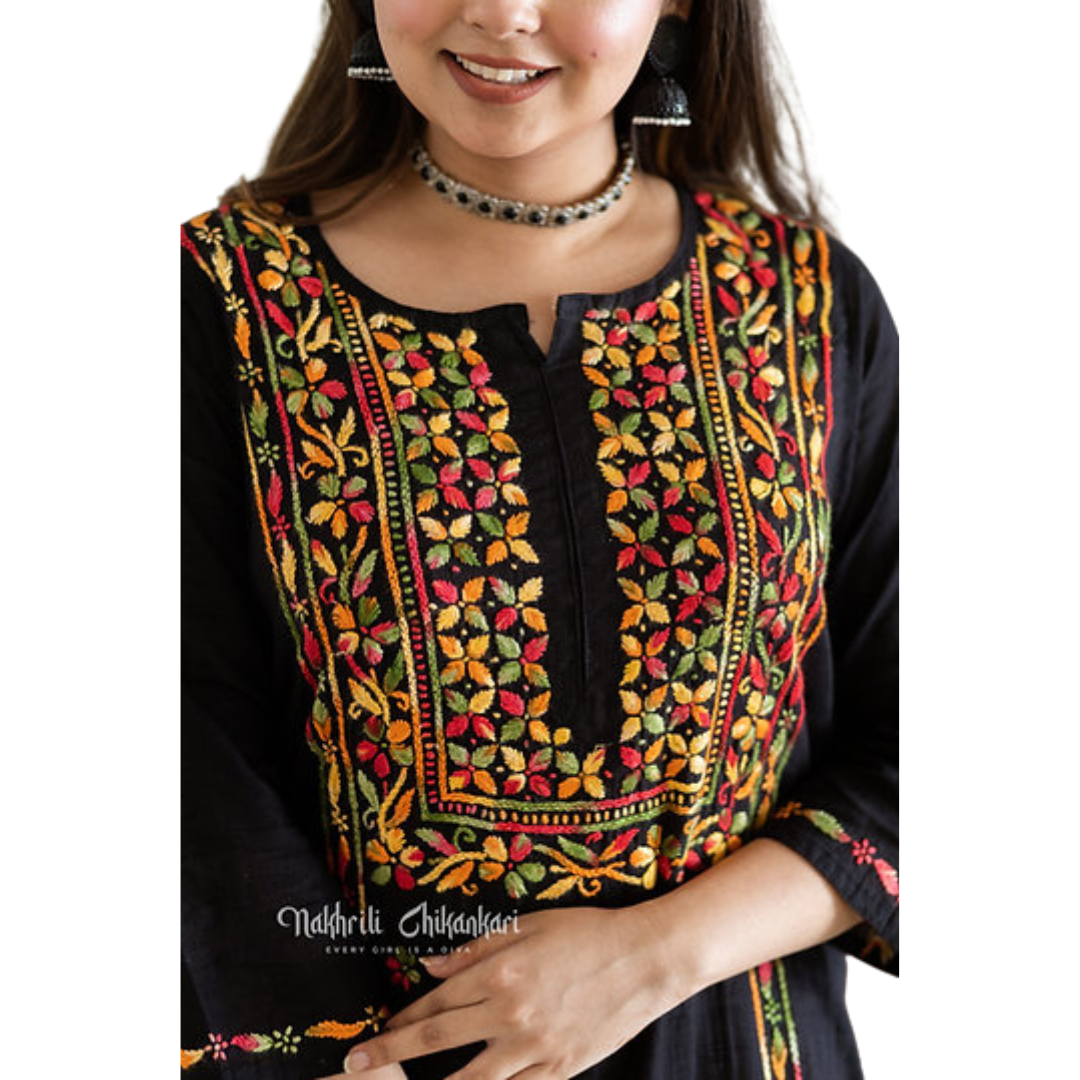 Amrin chikan kurti By Nakhrili chikankari