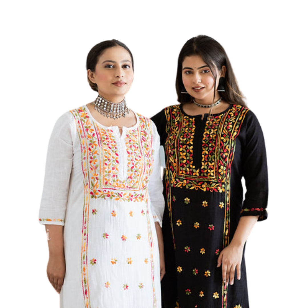 Amrin chikan kurti By Nakhrili chikankari